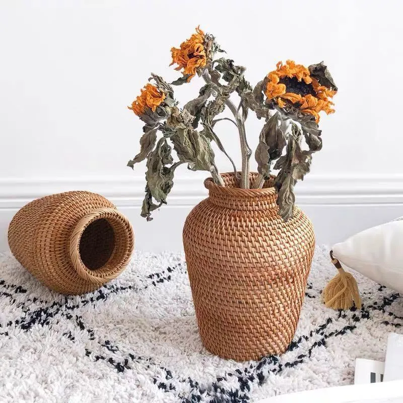 Ella Rattan Vase