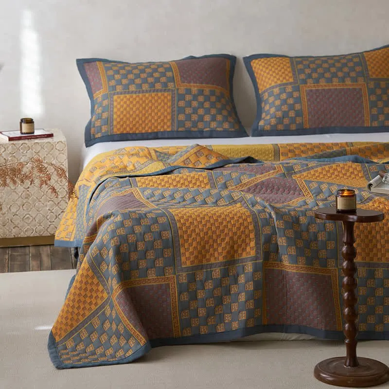 Garduru - Atmungsaktive Baumwolldecke mit Muster