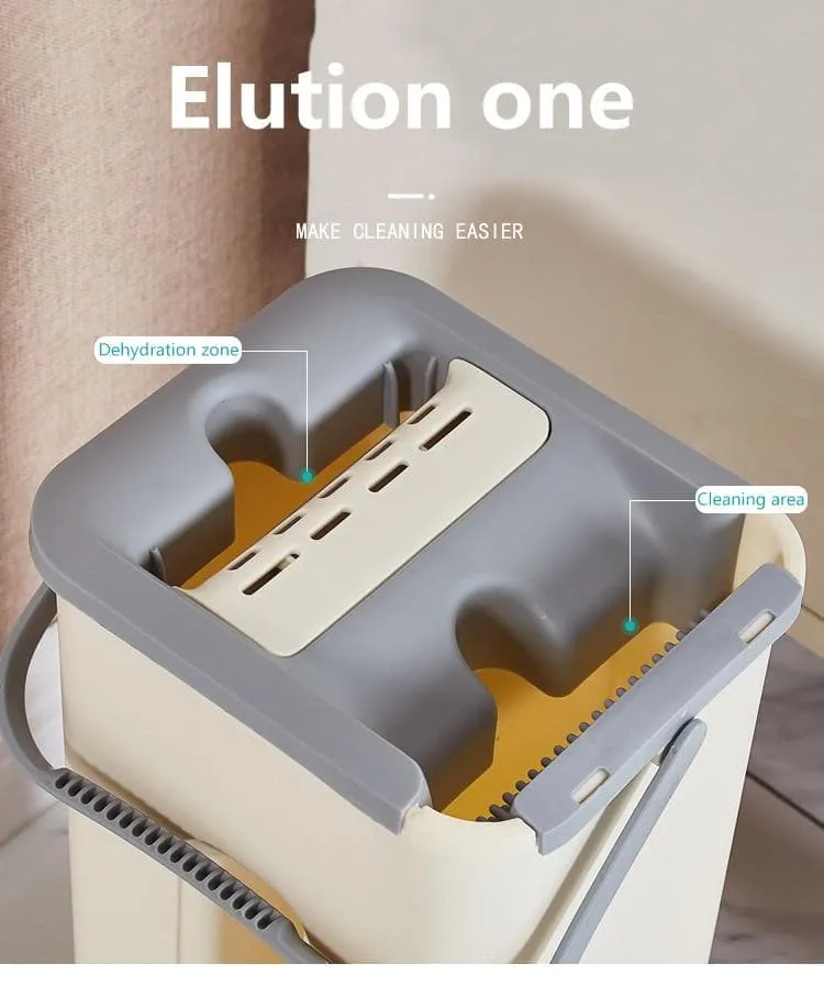 360° rotierender Mikrofasermopp mit Selbst-Auswring-Eimer – umweltfreundliche Bodenreinigung