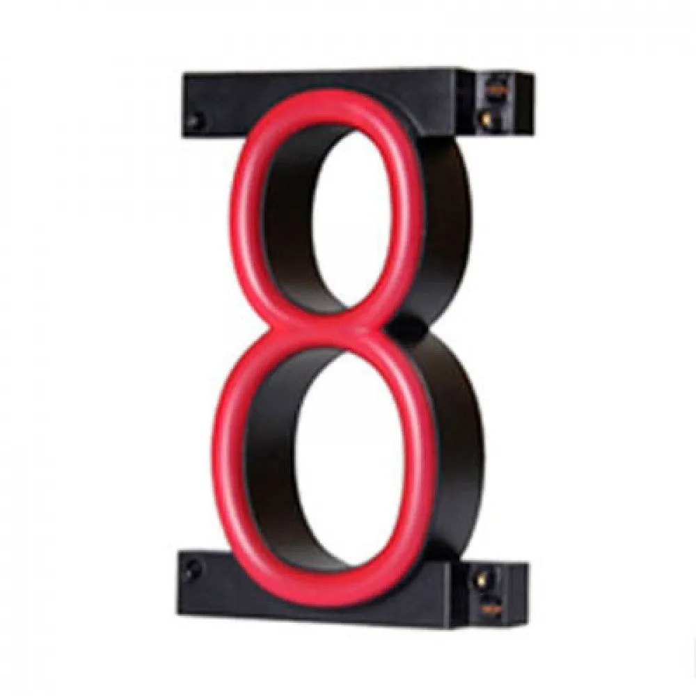 Nummer LED Neon 8 Breite 90Mm Höhe 161Mm Hintergrund 38Mm