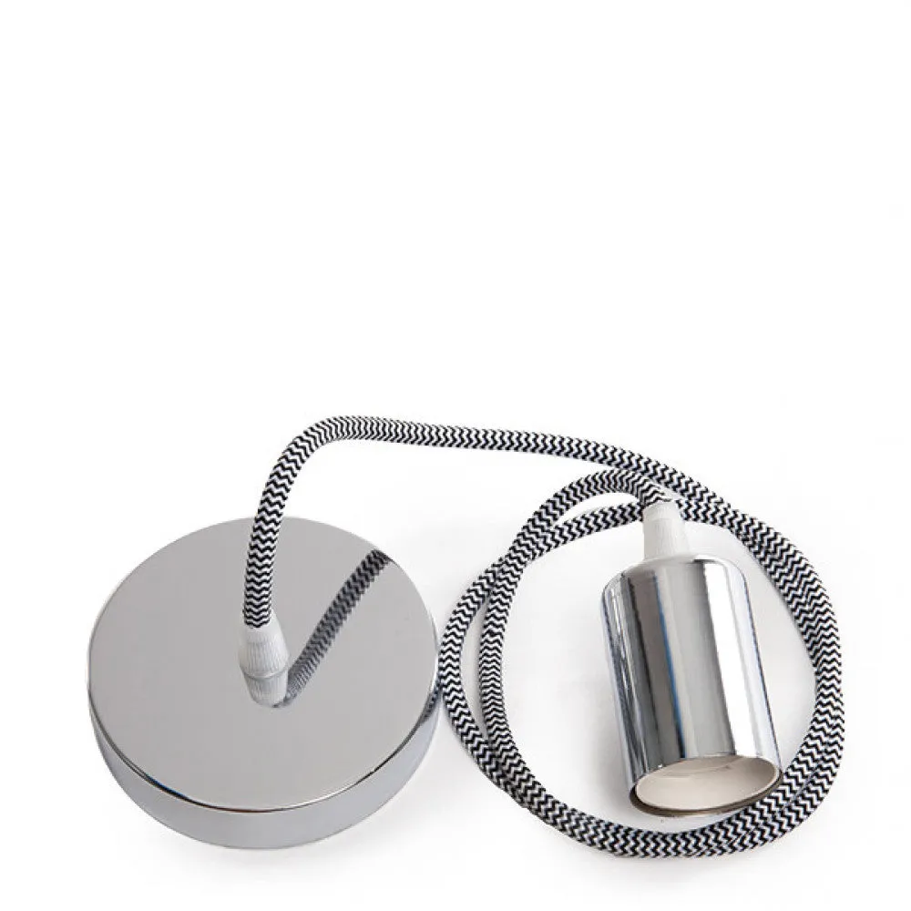 Pendel E27 Kabel 1000 X 0,75Mm Stoff- Rosette [SC-MPL014]