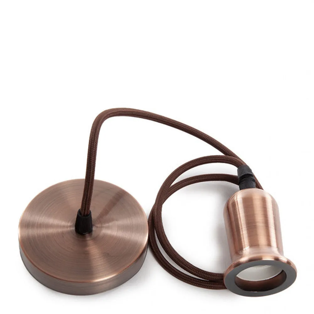 Pendel E27 Kabel 1000Mm 0,75Mm Stoff- Rosette [SC-MPL018]