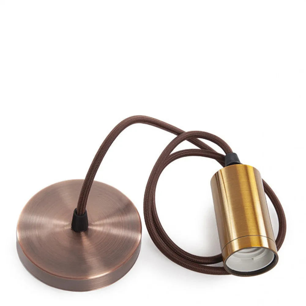 Pendel E27 Kabel 1000 X 0,75Mm Stoff- Rosette [SC-MPL020]