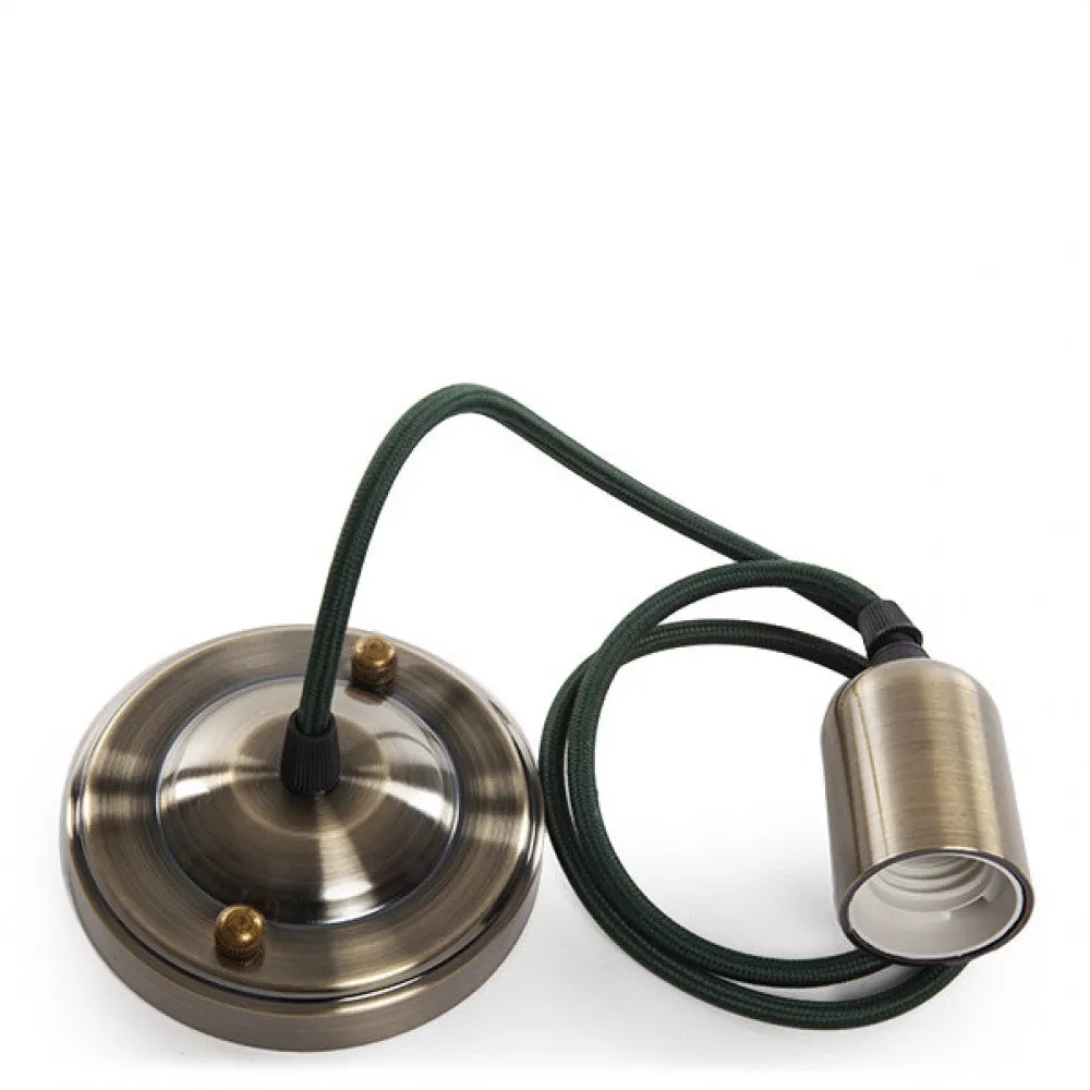 Pendel E27 Kabel 1000 X 0,75Mm Stoff- Rosette [SC-MPL021]