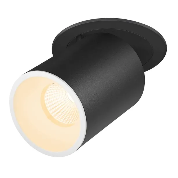 SLV Einbauleuchte NUMINOS® PROJECTOR L 55° zylindrisch schwarz/weiß - warmweiß (3000K)
