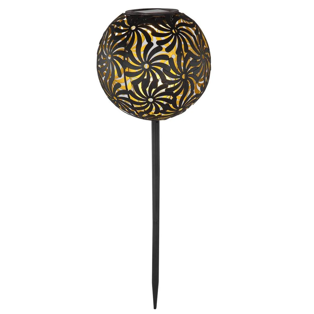 Solaleuchte Kugel schwarz LED