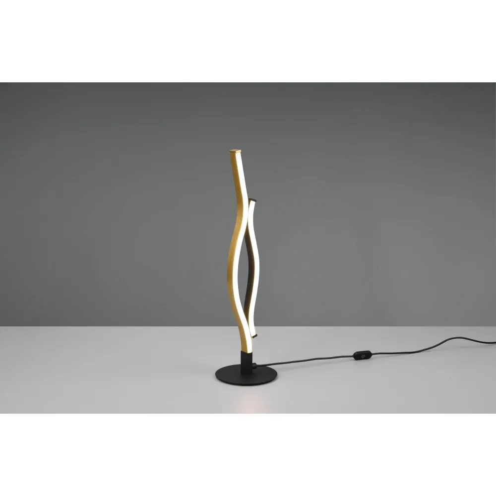 Trio Blaze Tischleuchte LED Messing, 1-flammig