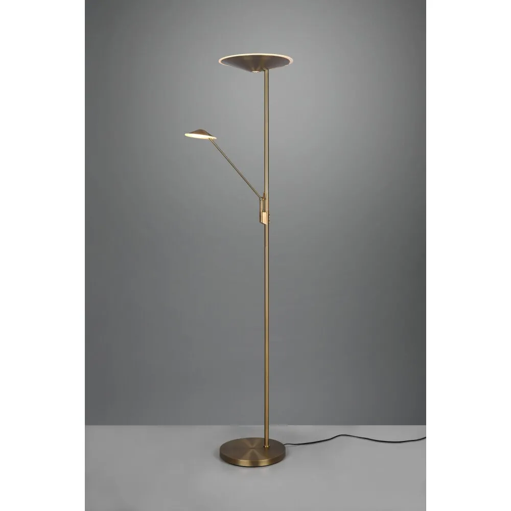 Trio Brantford Deckenfluter LED Altmessing, 1-flammig