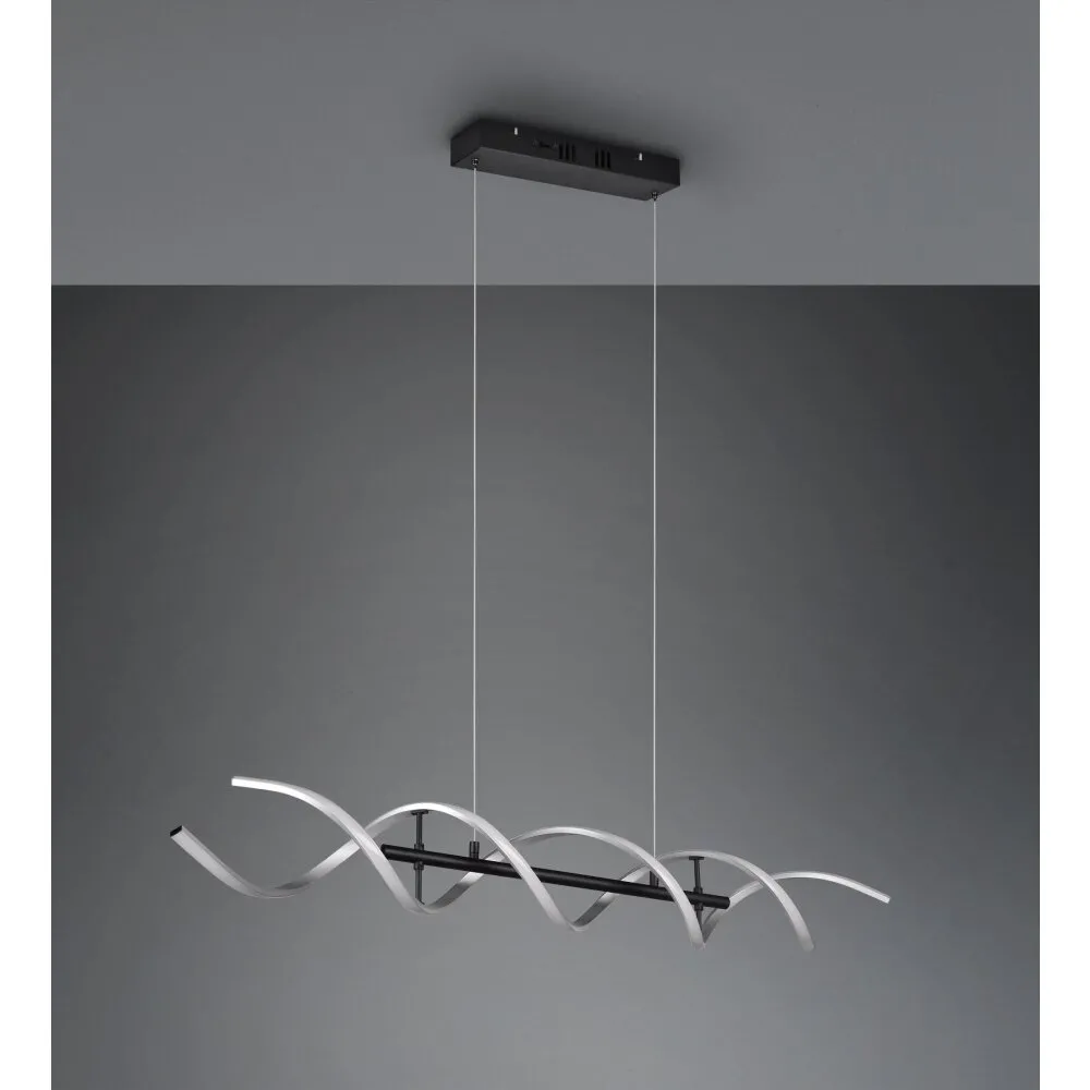 Trio Sequence Pendelleuchte LED Aluminium, Schwarz, 1-flammig