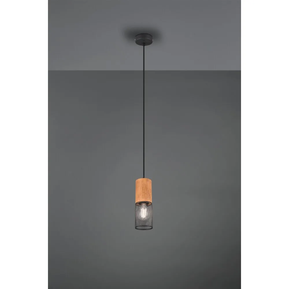 Trio Tosh Pendelleuchte LED Schwarz, 1-flammig