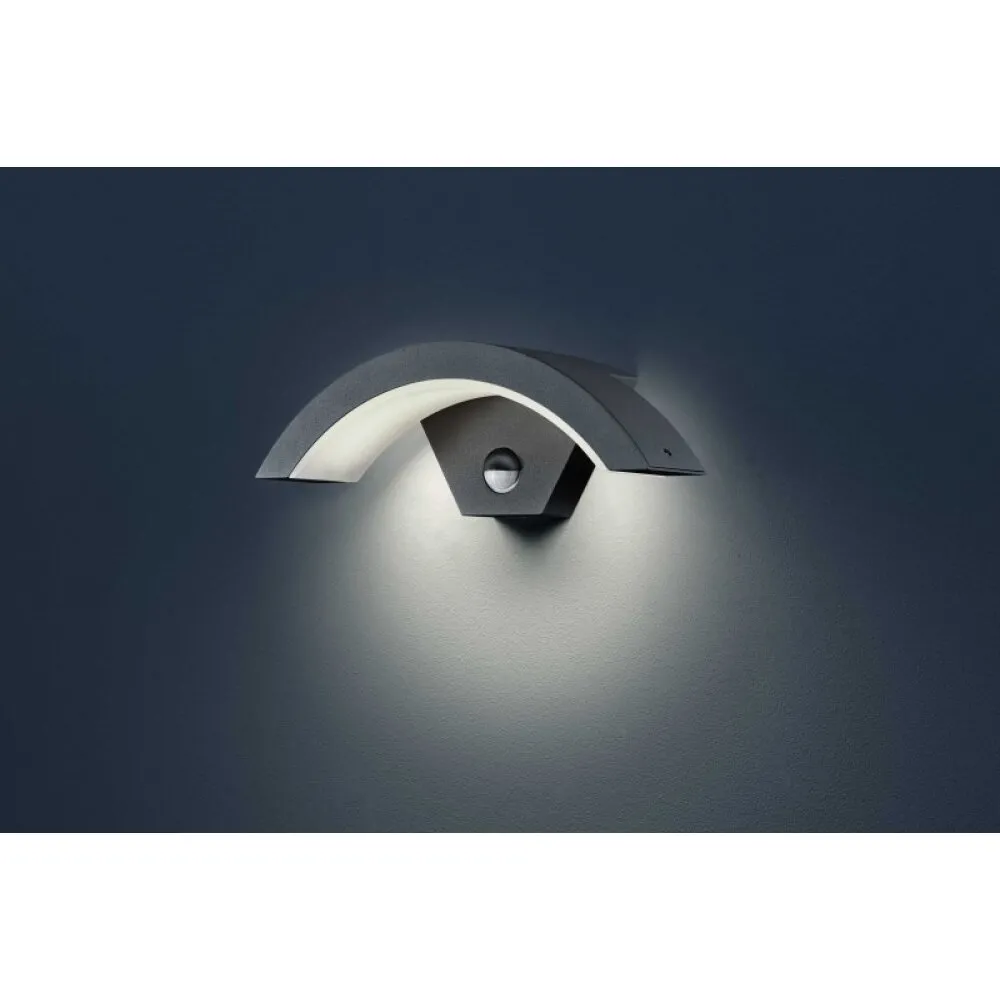 Trio Wandleuchte OHIO LED Anthrazit, 1-flammig, Bewegungsmelder 220969142