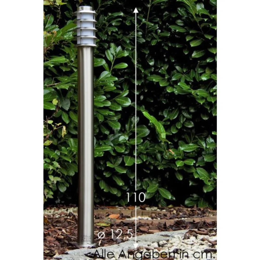 Tunes Wegeleuchte Edelstahl, 1-flammig ST027-1100