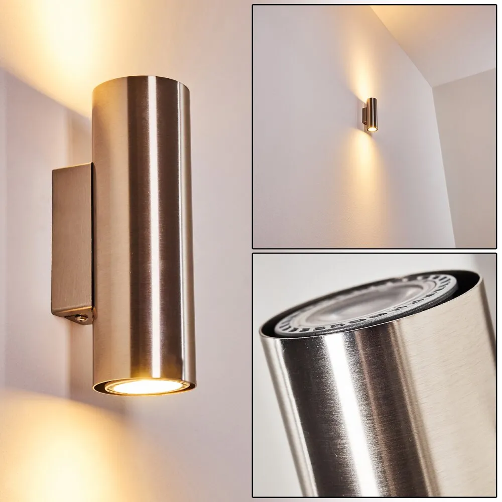 Zuoz Wandleuchte Nickel-Matt, 2-flammig